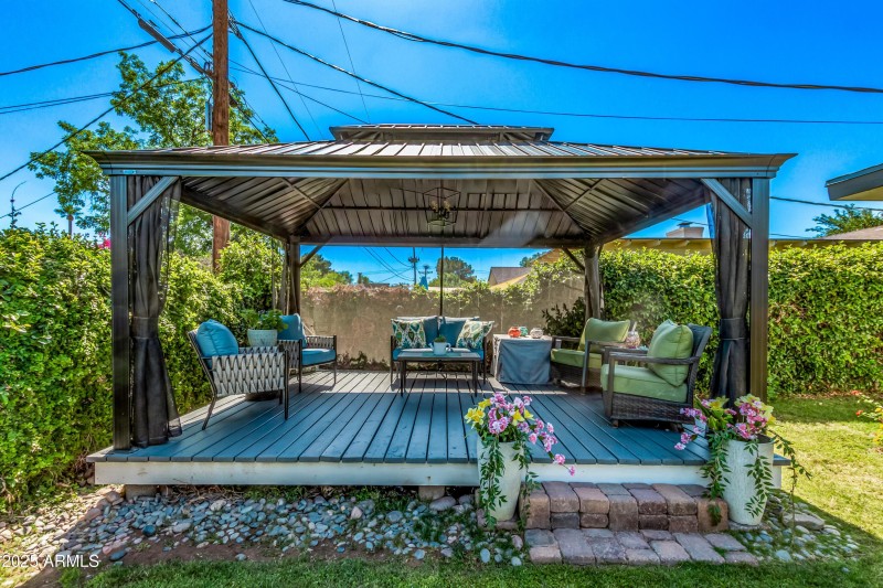 Gazebo in the backyard