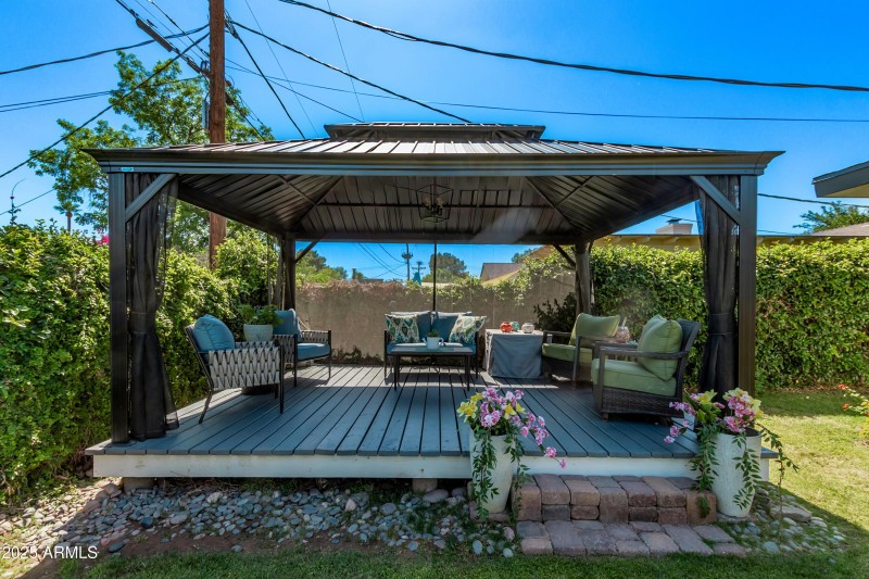 Gazebo in the backyard