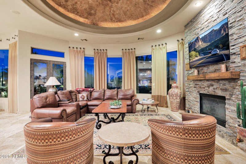 Family room opens to kitchen