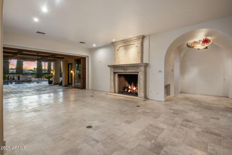 Open Living Room with Hearth