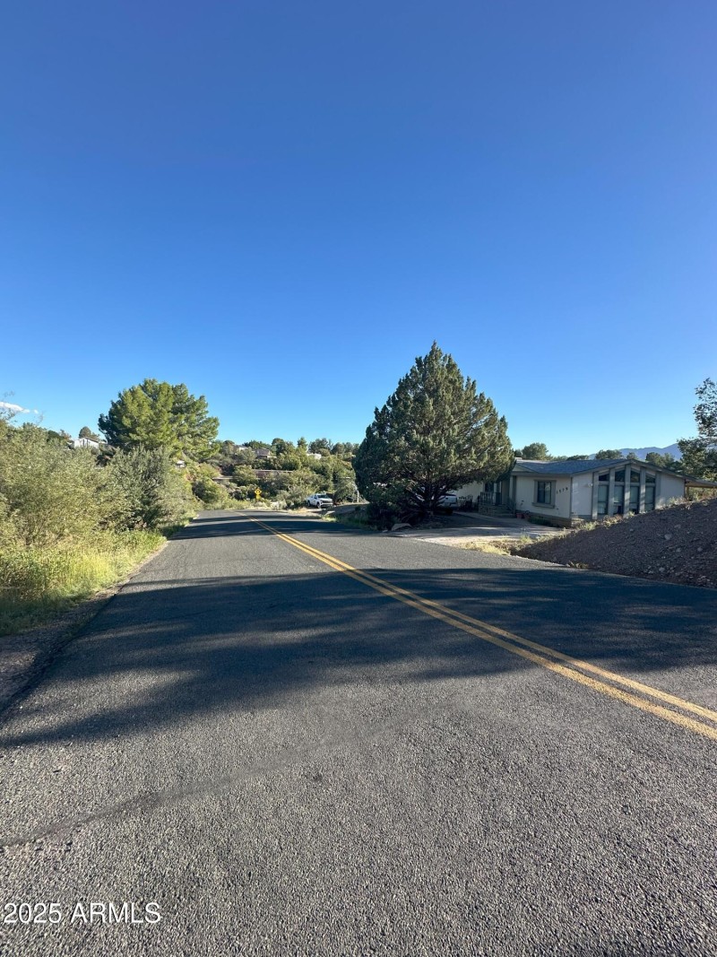 Looking down the street