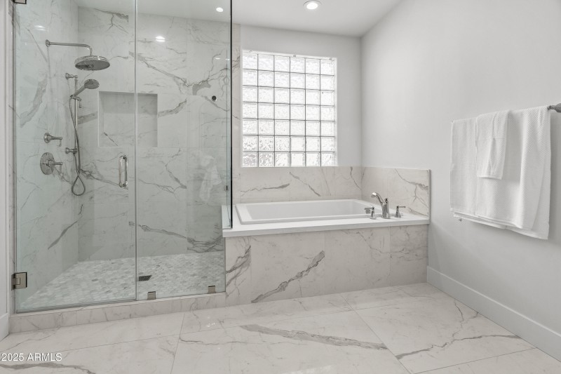 Large Custom shower & sep tub