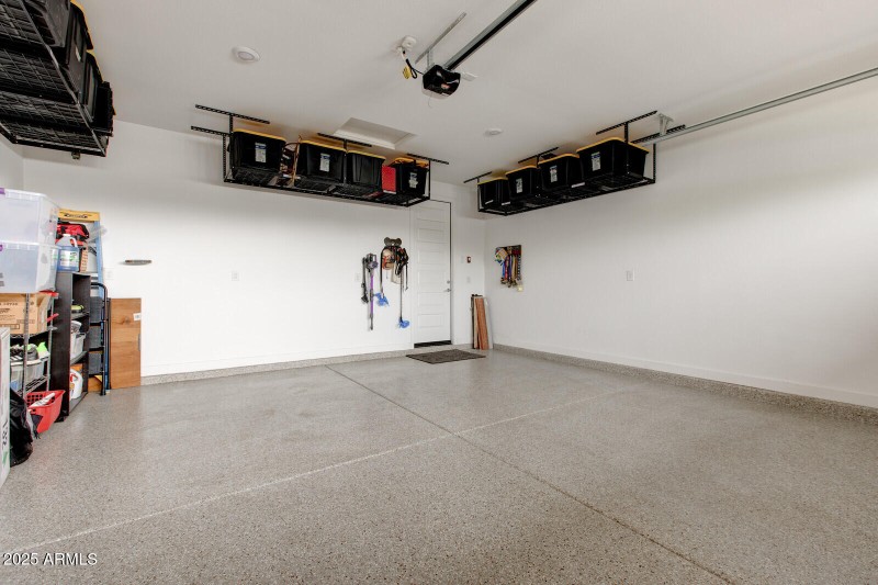 Garage with overhead storage