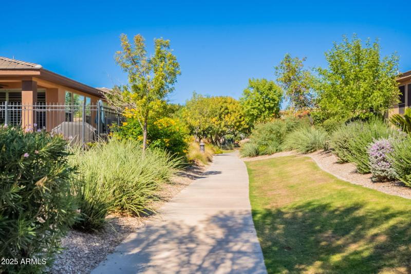 Walking trail behind the home