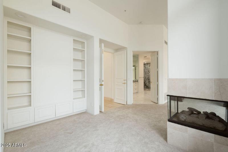 Gas Fireplace in Primary