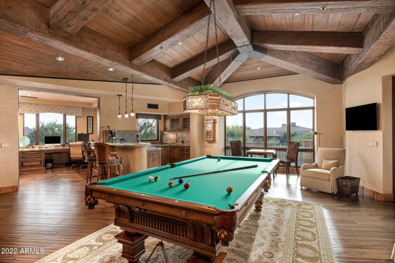 Upstairs game room and office