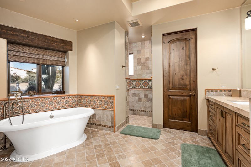 Guest bathroom with soaking tub