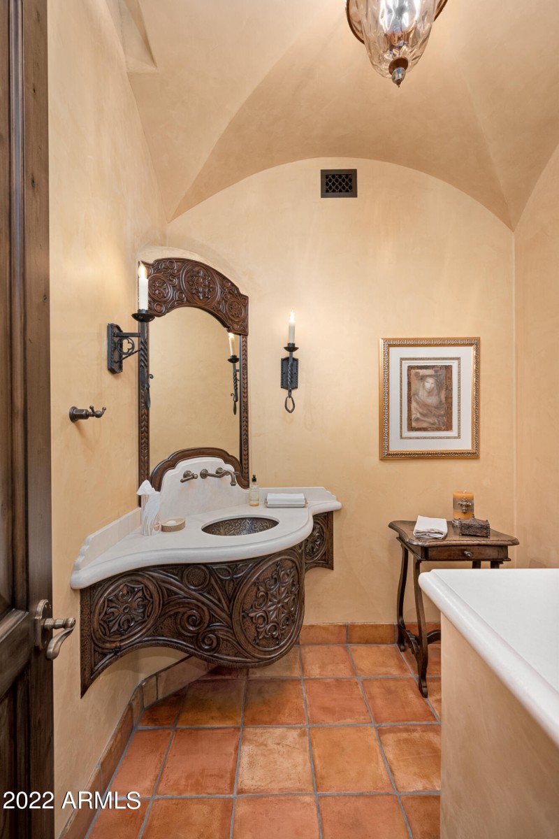 Downstairs powder room