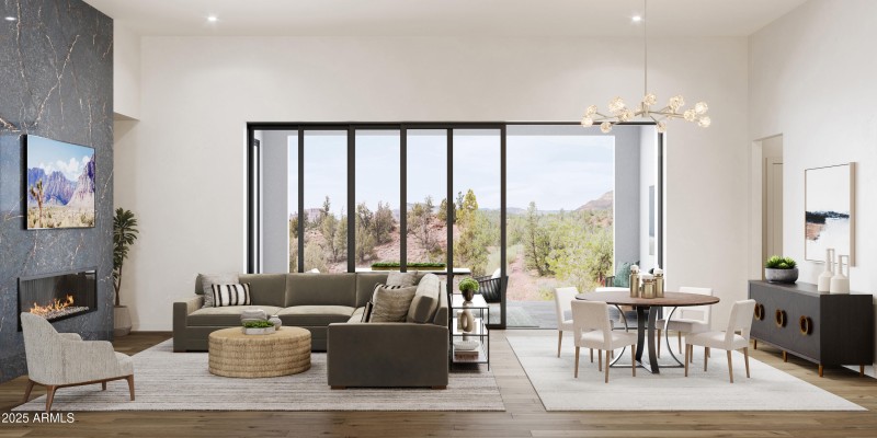 Great Room Interior Rendering