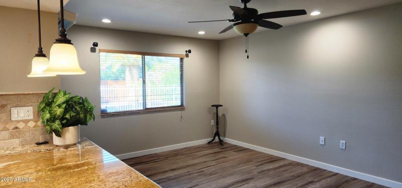FAMILY ROOM FAN AND RECESSED CAN LIGHTS