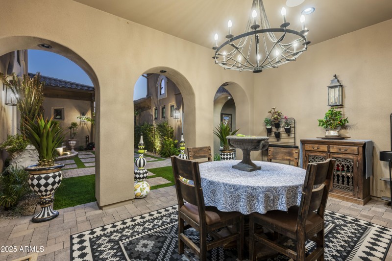 Courtyard dining area