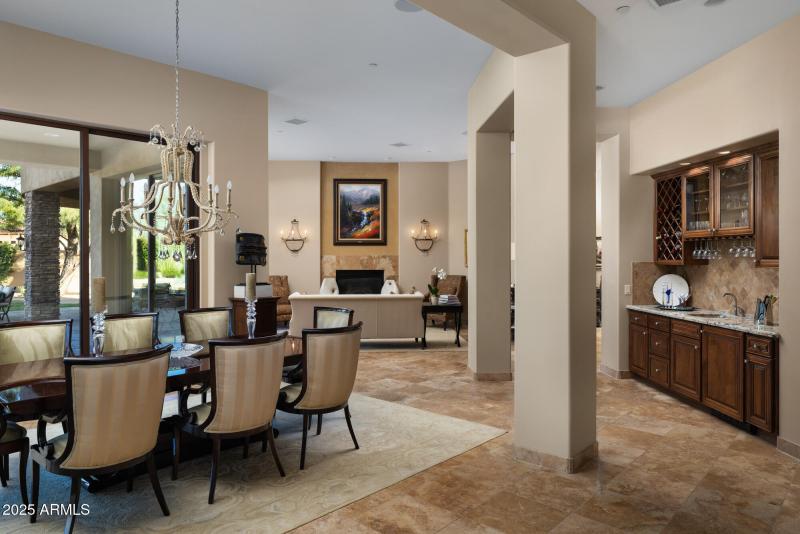 Dining view to Wet Bar
