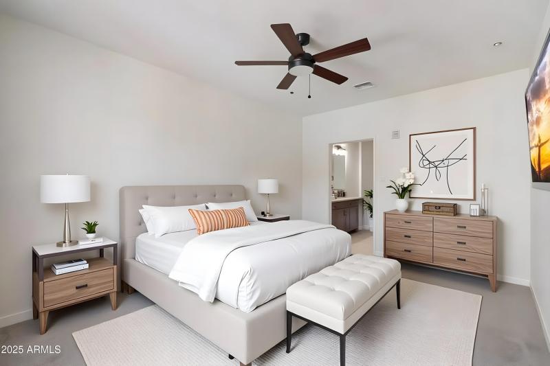 PRIMARY BEDROOM DIGITALLY STAGED