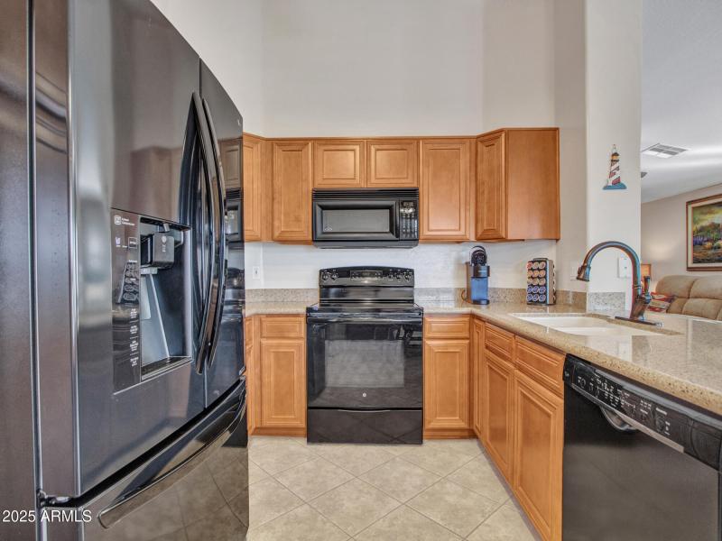 Kitchen with Black Appliances