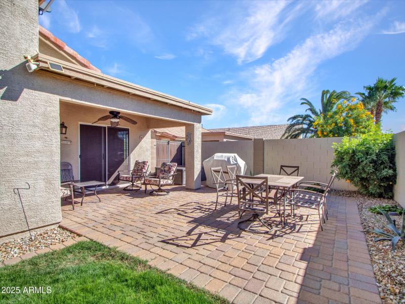 Private Yard with Block Fence