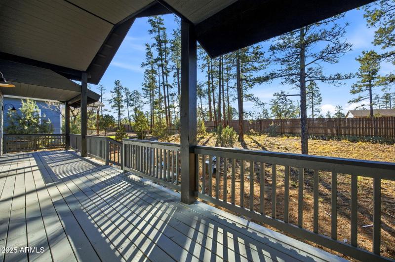 Back covered deck with trex deck