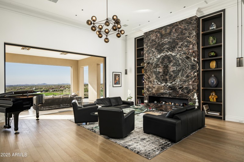 Formal Living w/Marble Fireplace