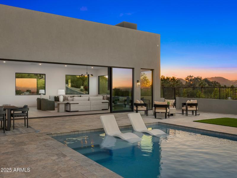 indoor outdoor pool lounge