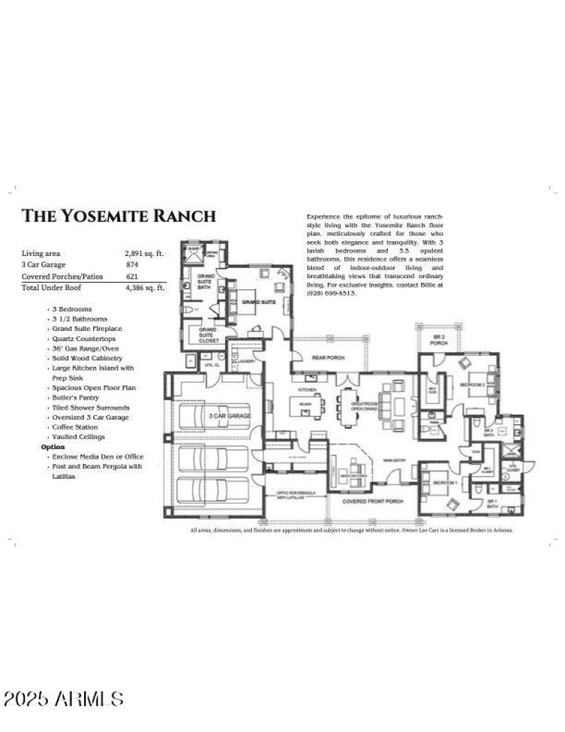 The Yosemite Ranch Floor Plan & Renderin