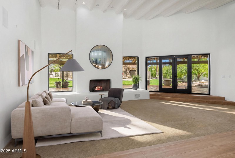 living room virtual staged