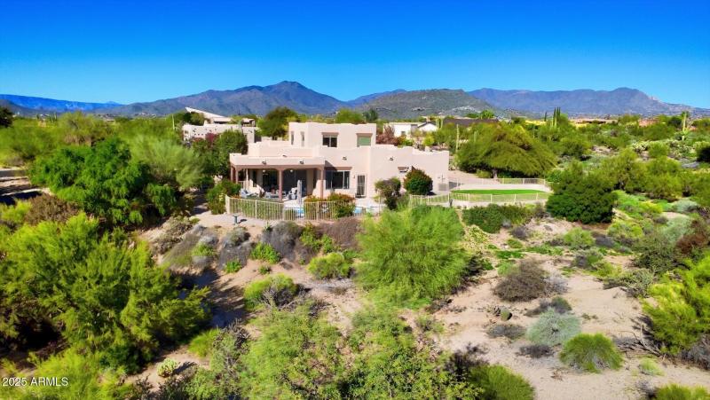 Aerial into Backyard