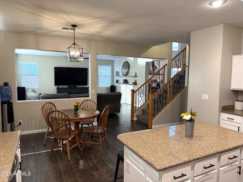 Kitchen view to Family Room