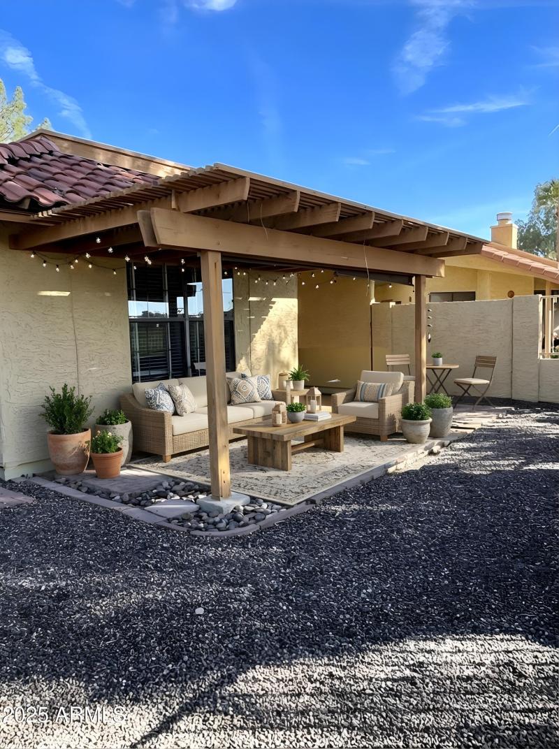 Virtually Staged Rear Patio