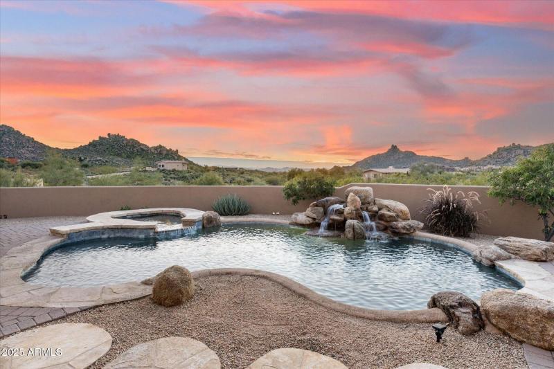 Pool & Jacuzzi at Sunset