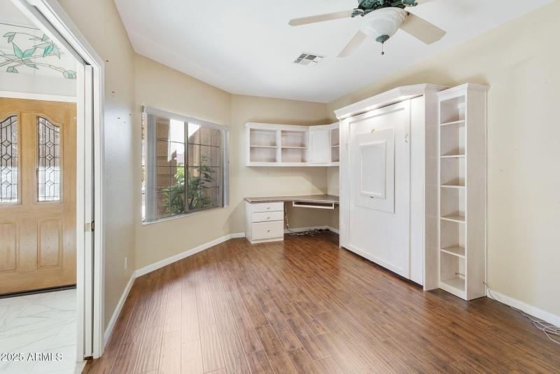 Office off entry with murphy bed