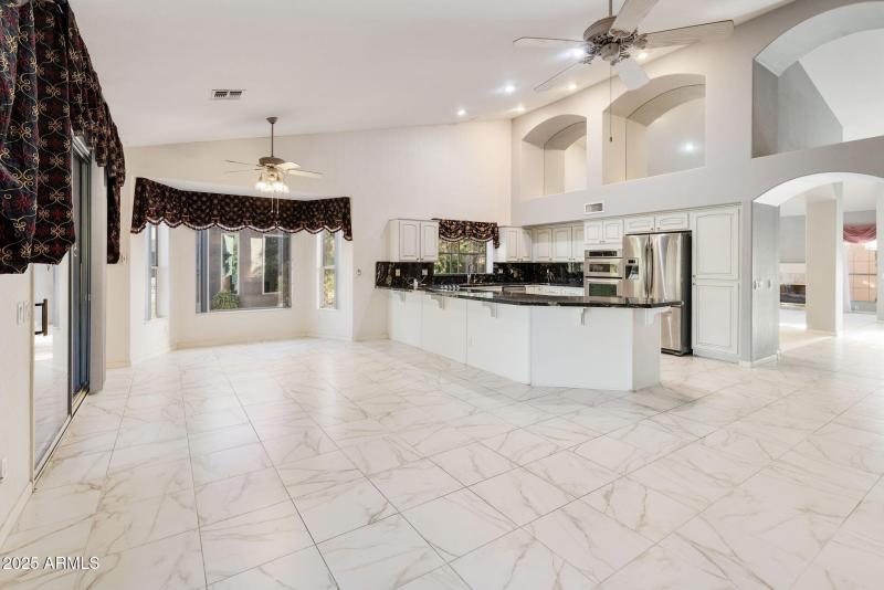Family Room view to kitchen