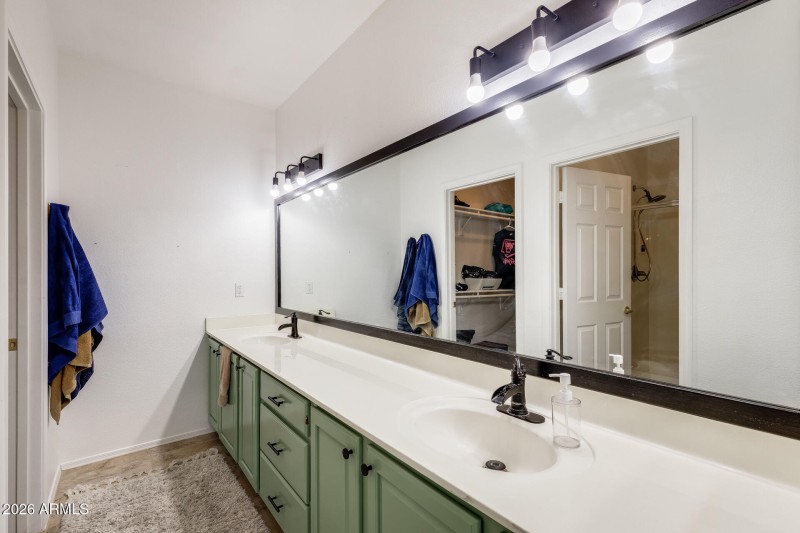 Master Bathroom with double vanities