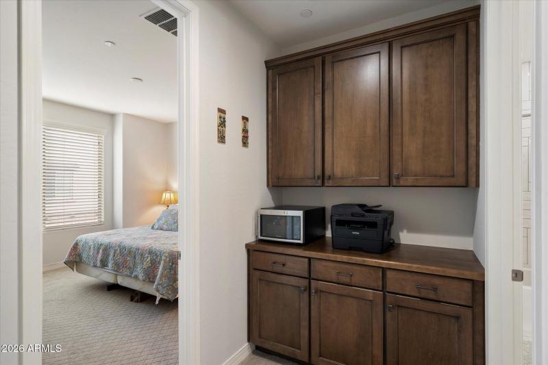 Upstairs Nook with Built-In Cabinetry