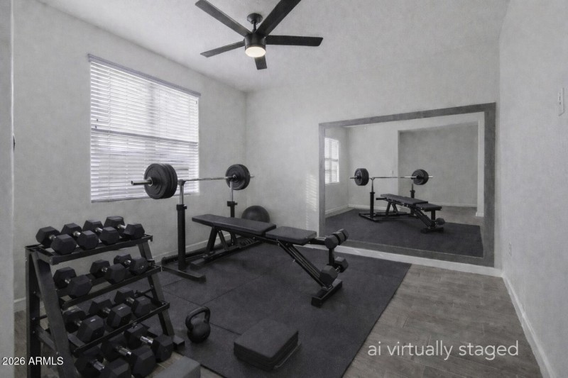 AI Virtually Generated Staged Photo Gym