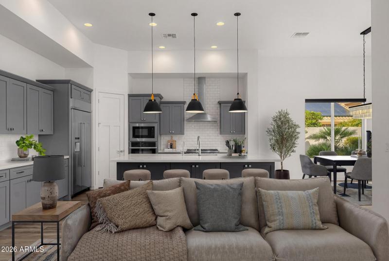 kitchen area virtually staged