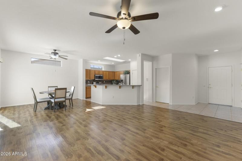 View of Kitchen and Dining Area