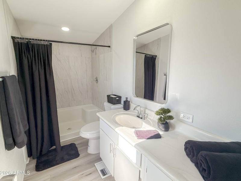 New Tiled Shower & Extended Vanity