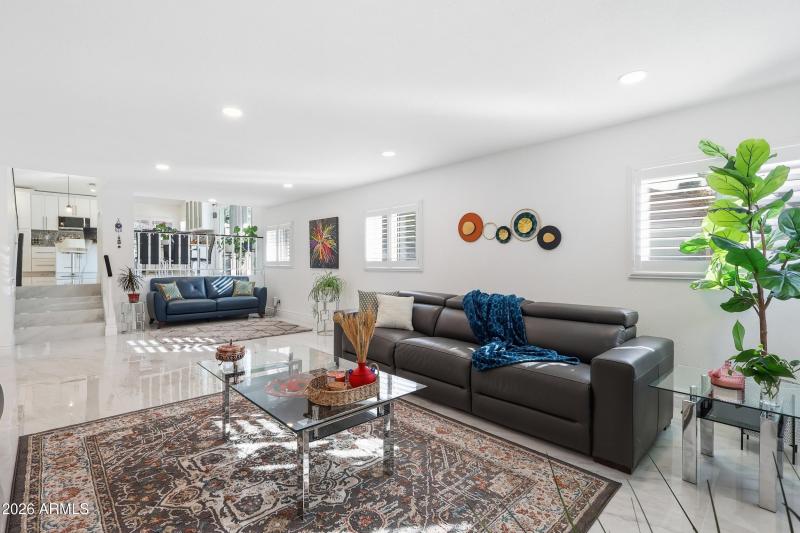 Spacious family room view