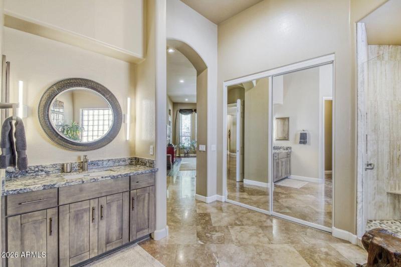 Master Bath w His Vanity