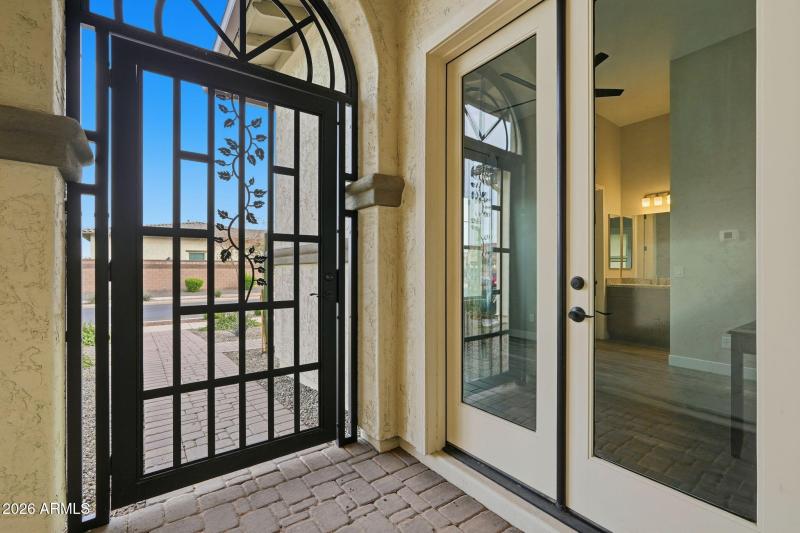 Front gate and door to casita