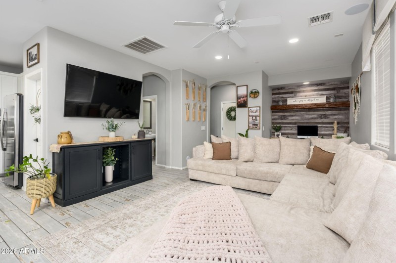 Living Room and Back Office Space