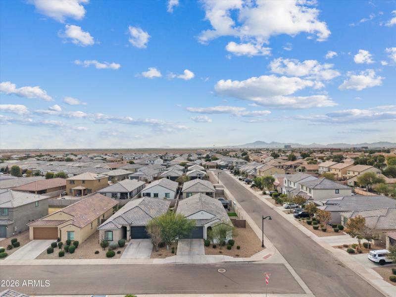 Aerial front of home