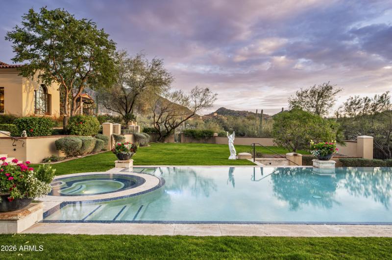 Pool/spa and large grass area