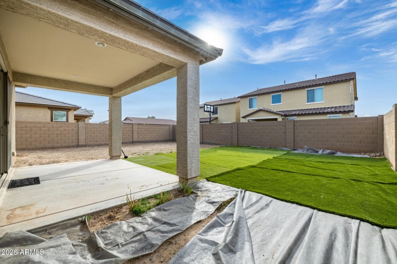 Low maintenance backyard