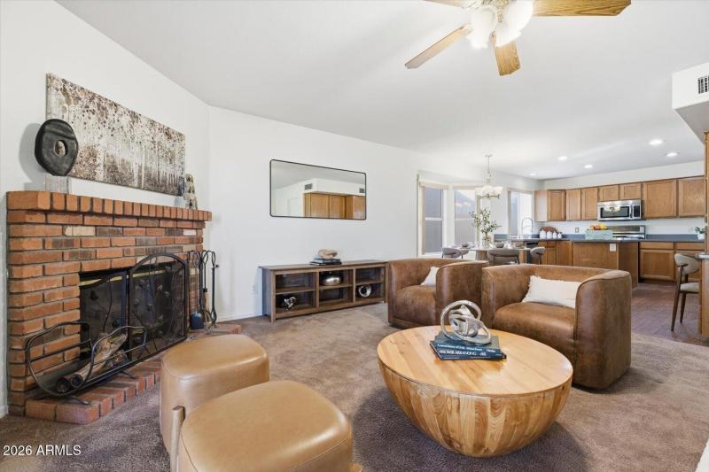 Fireplace in living room