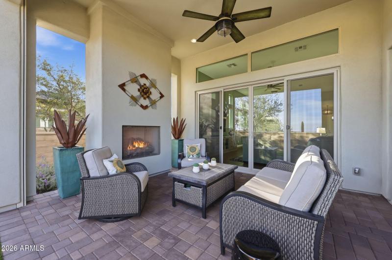 Soaring ceiling here also