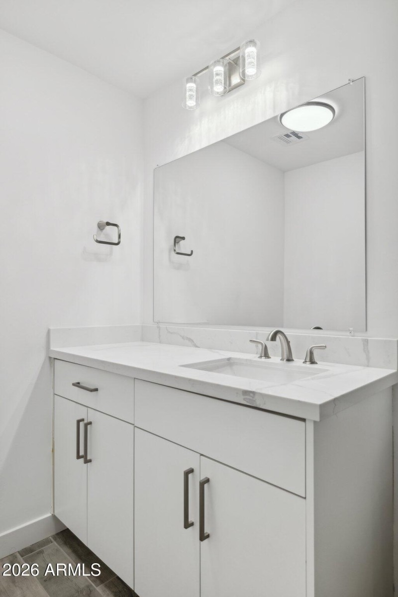 Updated Vanity with Lighting