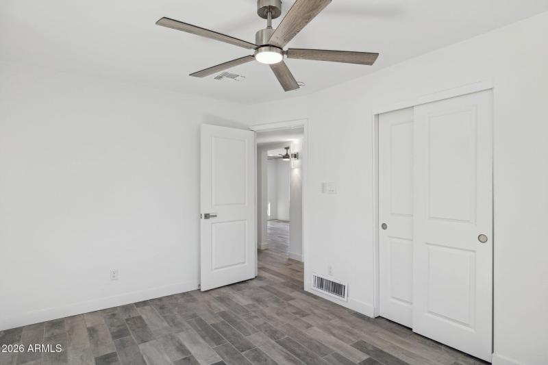 Bedroom with Dual Closets
