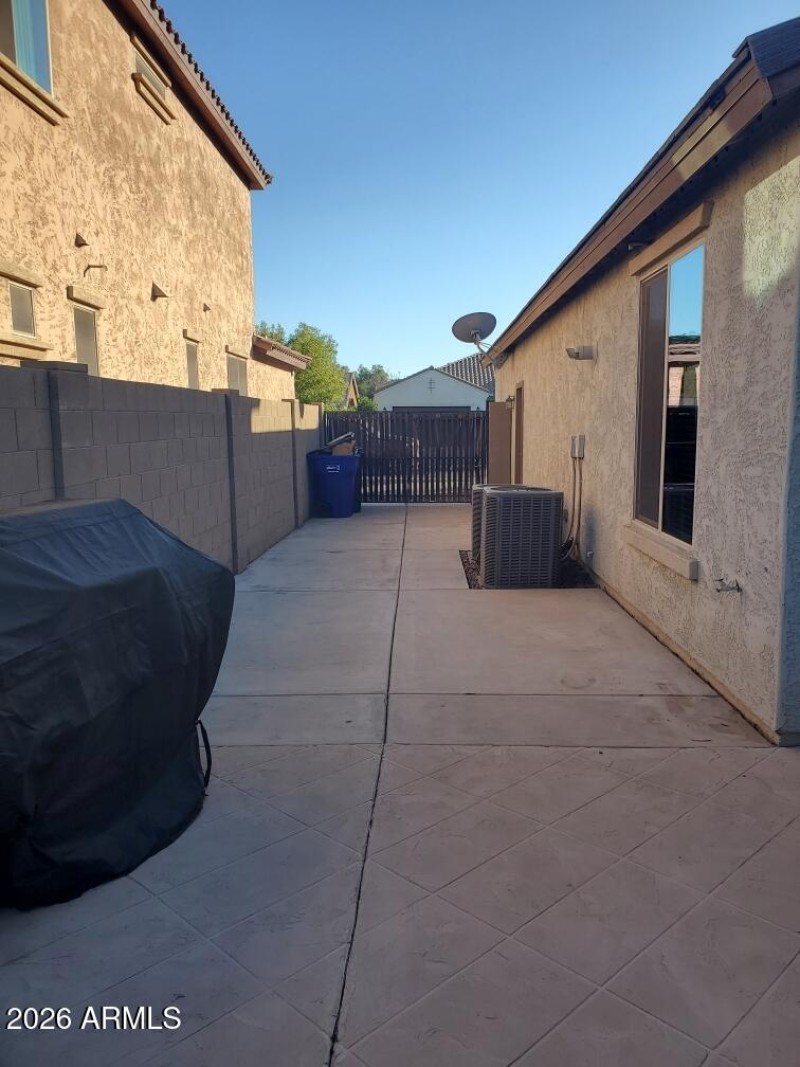 Concrete side of house