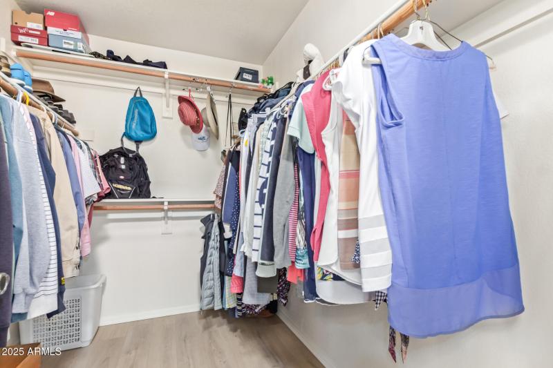 Spacious walk-in closet