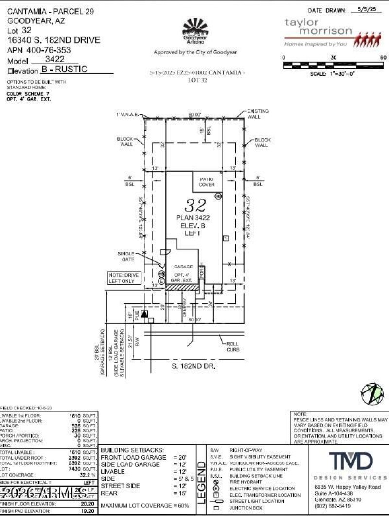 16340 S 182ND Dr Preliminary Plot Plan